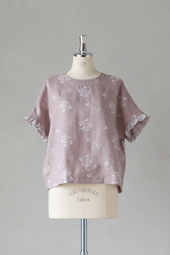 MAGALI マガリ <br>TSUBOMIリネン・フリルスリーブ・プルオーバー(25SS)