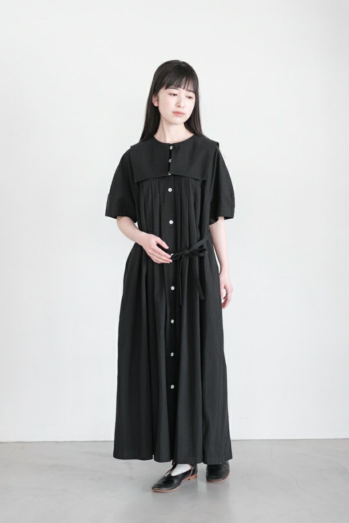 MAGALI天日干しコットンスクエアワンピース MAGALI｜天日干し コットン スクエアカラー ワンピース op196-fn - Piu