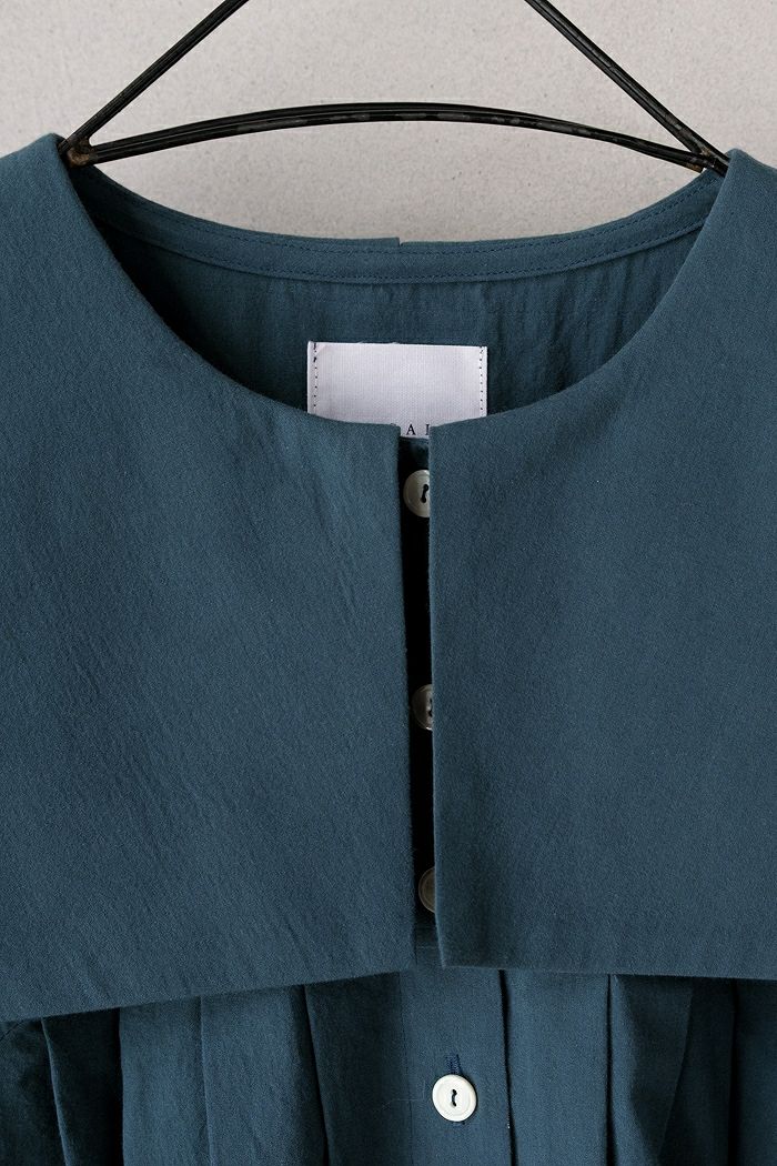 MAGALI マガリ 天日干しコットン・スクエアカラー・ワンピース(25SS