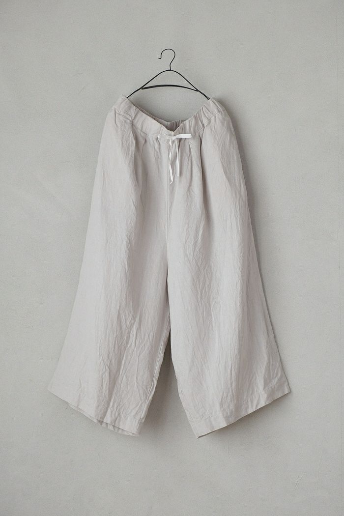 Gauze# ガーゼ <br>ナチュラルドライリネン新ルーミーパンツ(25SS)