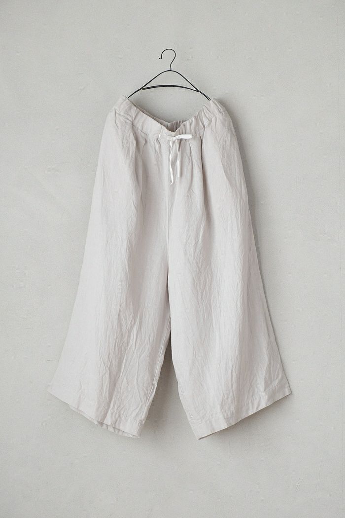 Gauze# ガーゼ <br>ナチュラルドライリネン新ルーミーパンツ(25SS)