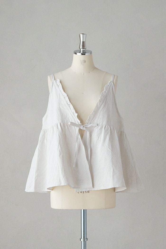 Gauze# ガーゼ <br>ライトデニム カシュクールキャミソール(25SS)