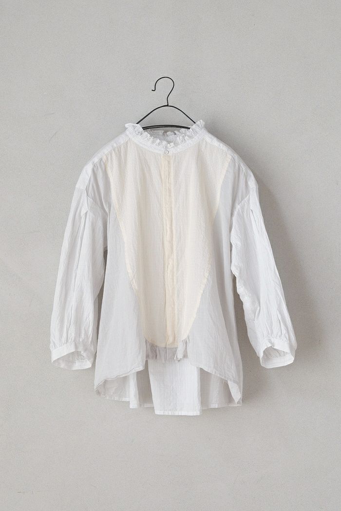 GASA* ガサ 繕う スタンドフリルブラウス(25SS) | T.T. GARRET