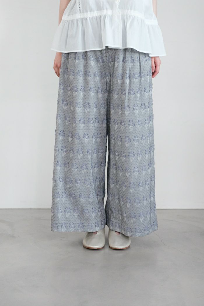 GASA* ガサ <BR>収穫を待つ　ギャザーワイドパンツ（25SS)