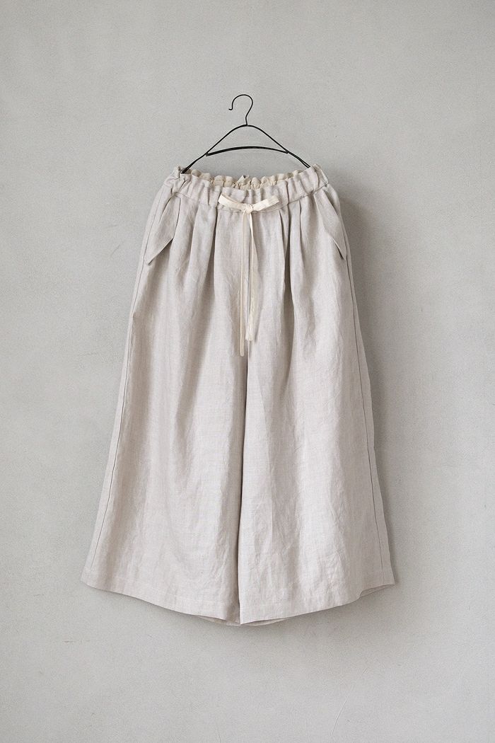 MAGALI マガリ <br>リネンラミーシャンブレー・ワイドパンツ(25SS)