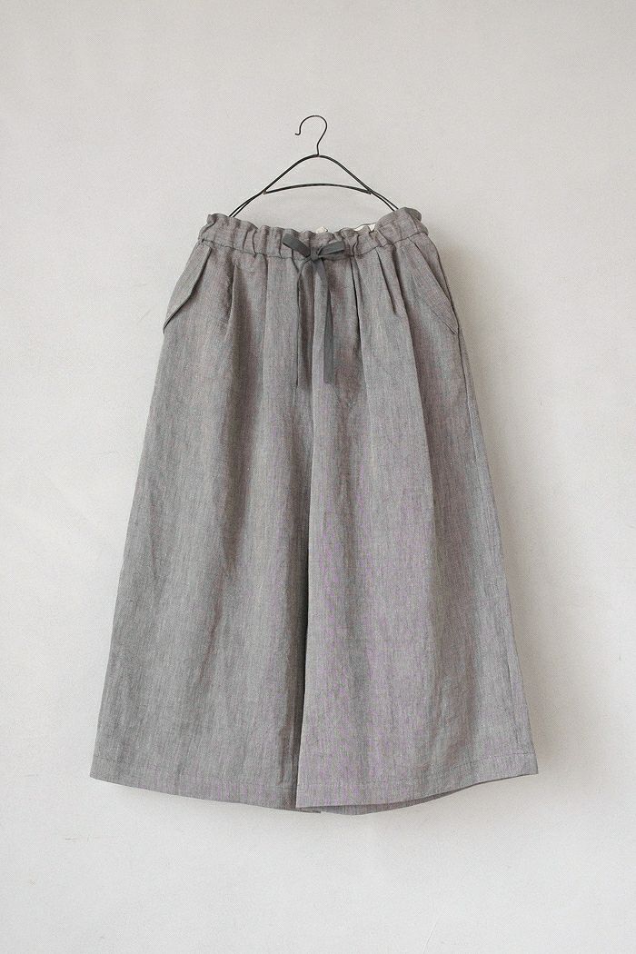 MAGALI マガリ <br>リネンラミーシャンブレー・ワイドパンツ(25SS)