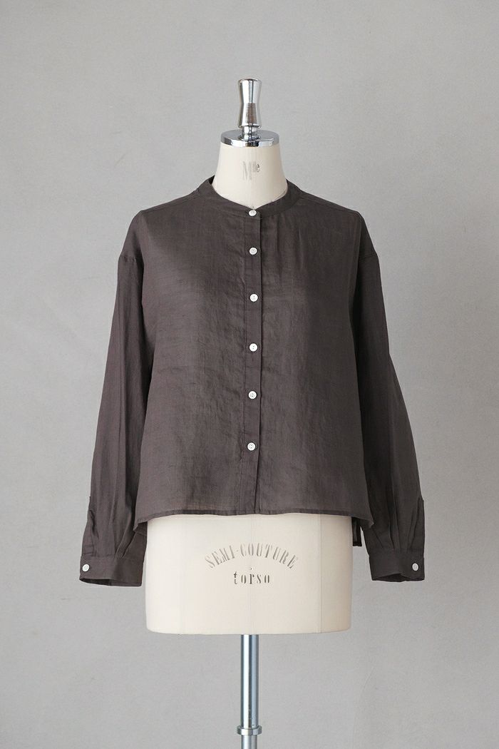 bulle de savon ビュルデサボン <br>Ramie shortブラウス(25SS)