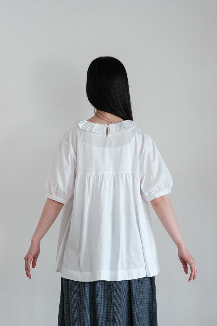 bulle de savon ビュルデサボン 60/2 シルケット天竺 frill