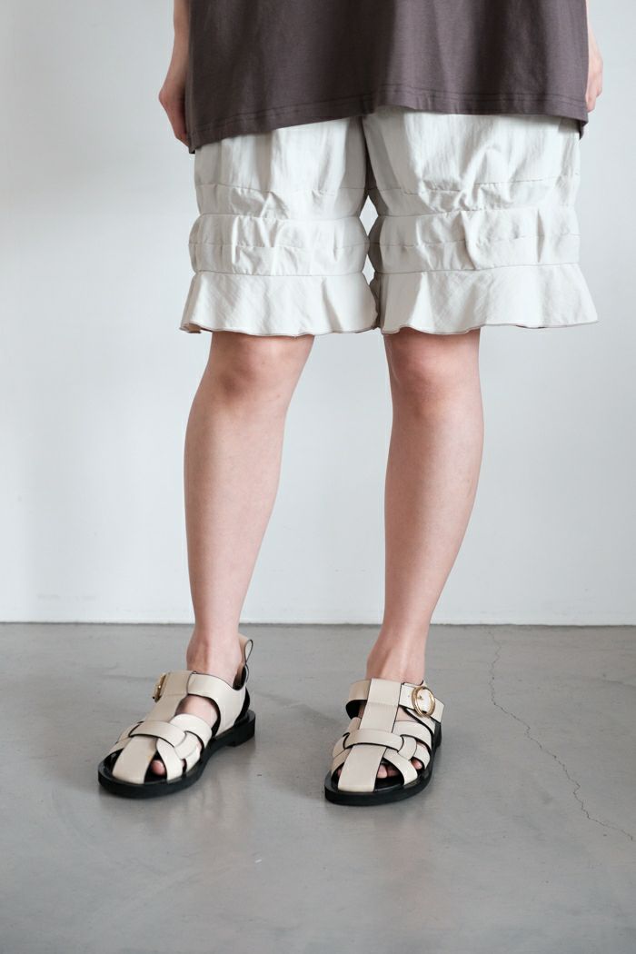 nunuforme ヌヌフォルム <br>ヘムウェービーショートパンツ(25SS)