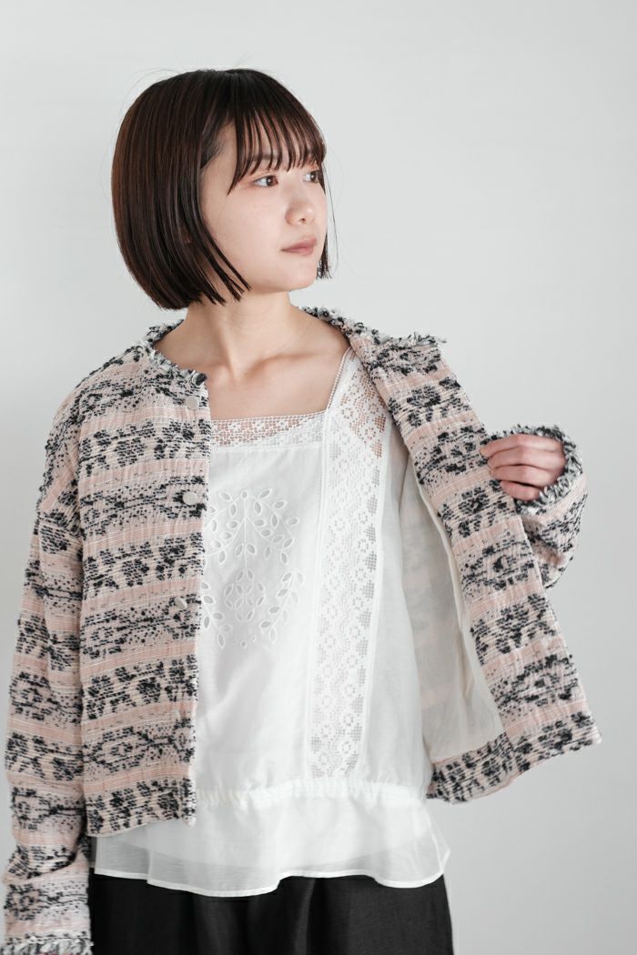 qiri キリ mix yarn jacquard ジャケット(25SS) | T.T. GARRET