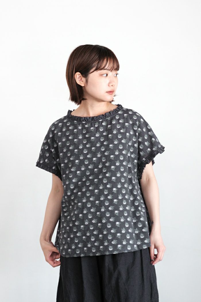 qiri キリ 追憶の花 jacquard frill ブラウス(25SS) | T.T. GARRET