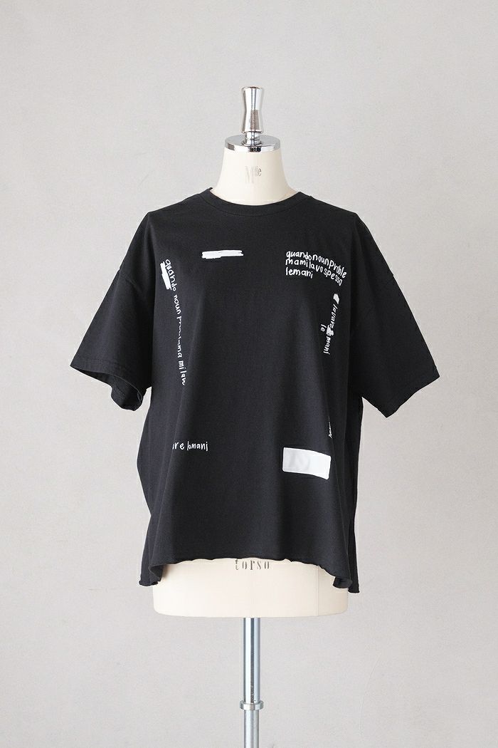 ARTE POVERA アルテポーヴェラ <BR>ギルダン RE-「lavare lemani」プリントTシャツ(25SS)