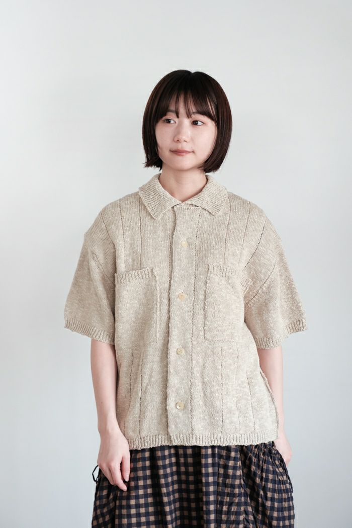 ASEEDONCLOUD アシードンクラウド <br>gardener knit polo(25SS)