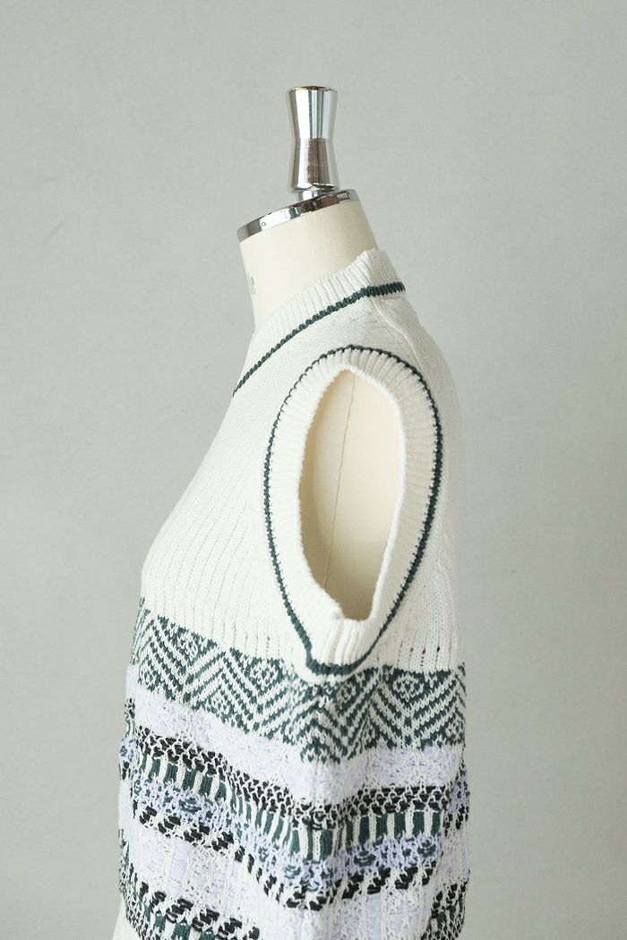 ASEEDONCLOUD アシードンクラウド family traditions knit vest(25SS