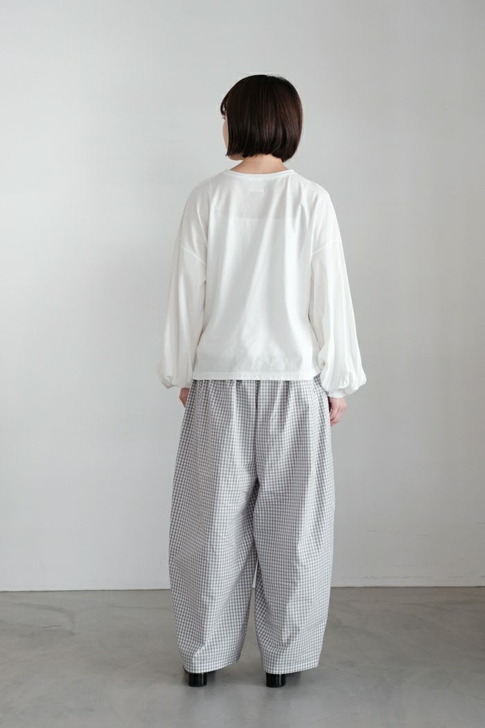 Porter des boutons/ポルテデブトン　ヘムプリーツパンツ　F ポルテデブトン Porter des boutons P-24009 シルク調