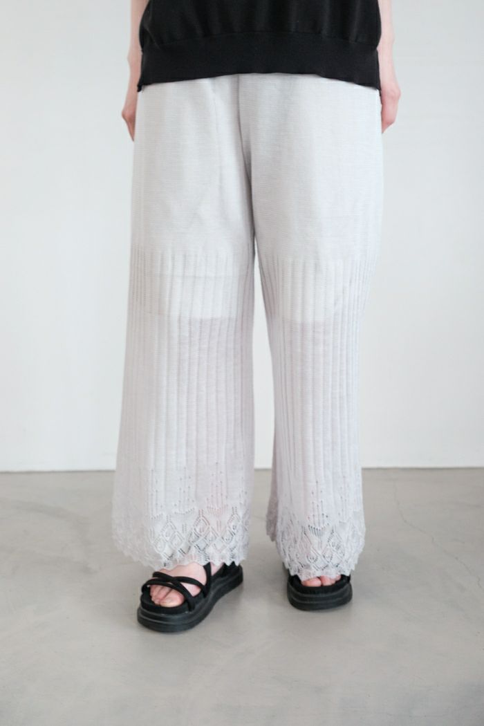 Porter des boutons ポルテデブトン <br>オーガニックラミーニットパンツ(25SS)