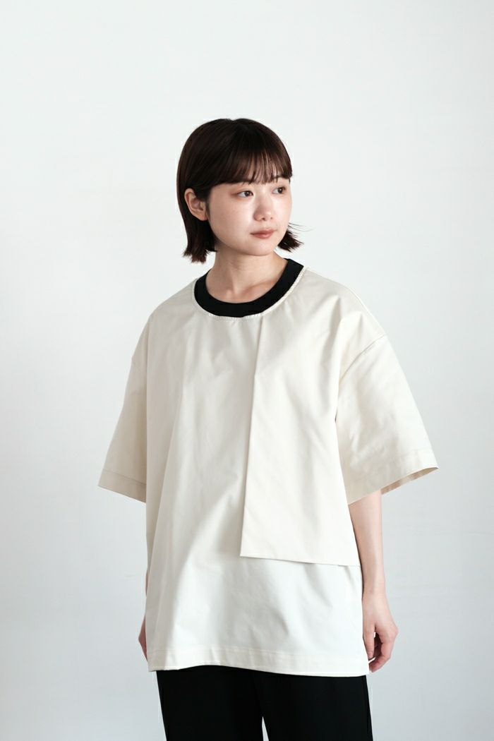 CULLNI クルニ 25SS ニットレイヤードシャツ ボウタイ 2 ブルー CULLNI