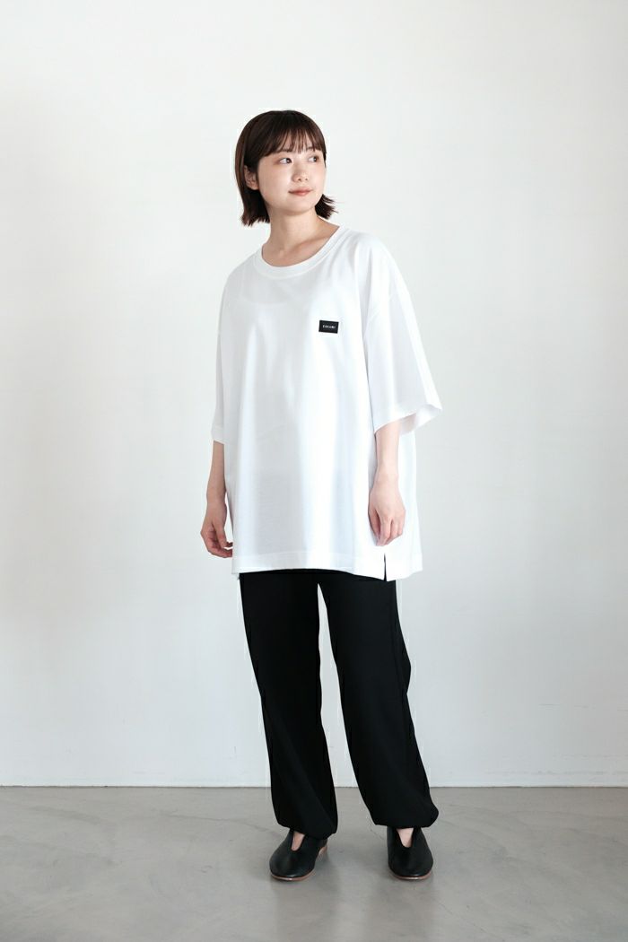 クルニ25aw 白シャツ CULLNI クルニ Layerd Rib Embroidery Patch Sleeve Pullover(25AW