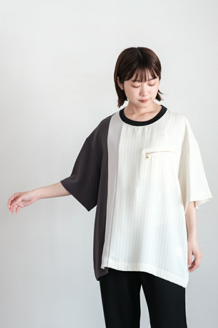 CULLNI クルニ <br>Double Satin Bi Color Pullover(25SS)
