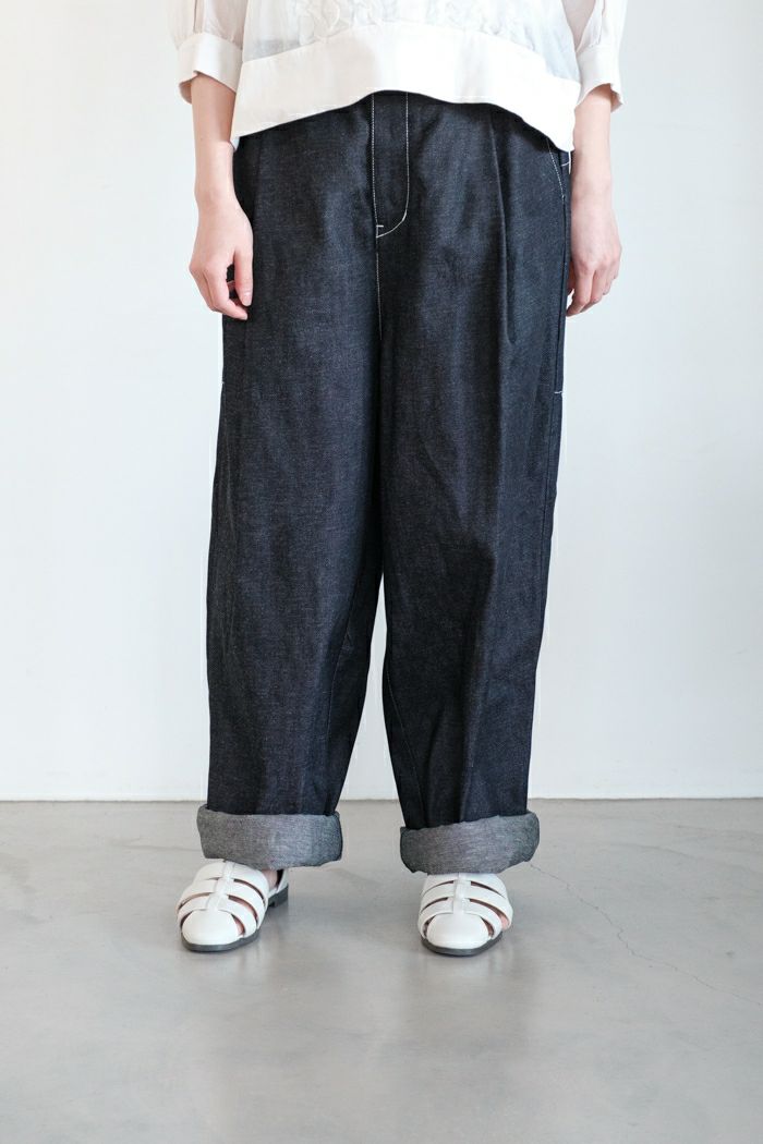 Porter des boutons ポルテデブトン <br>デニムワンタックパンツ(25SS)