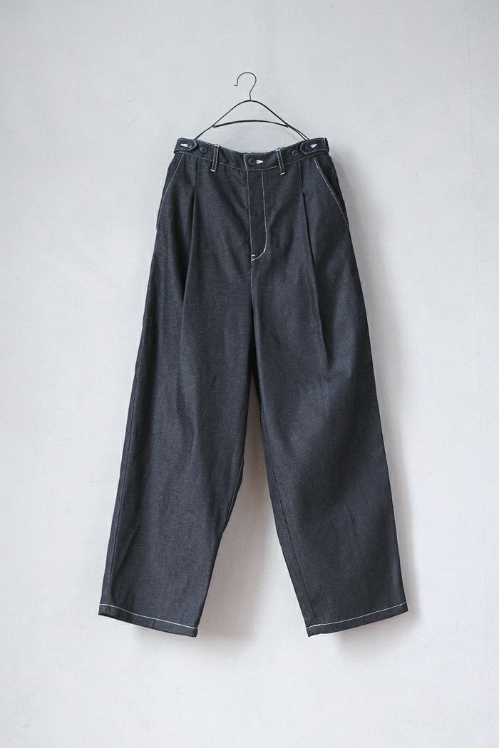 Porter des boutons ポルテデブトン デニムワンタックパンツ