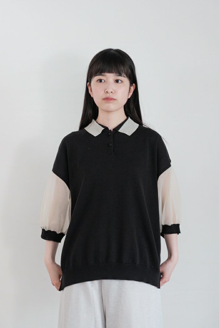 Porter des boutons ポルテデブトン <br>ポロカラーニット(25SS)