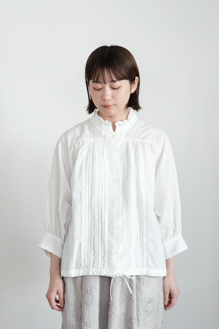 Porter des boutons  ポルテデブトン <br>フリルカラーブラウス(25SS)