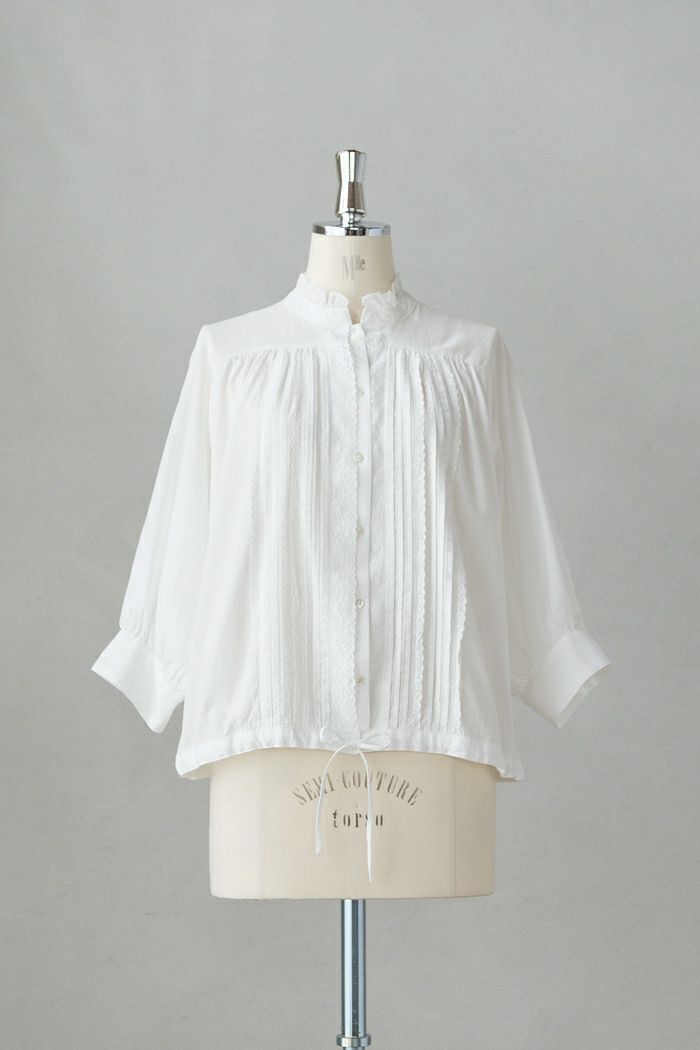 Porter des boutons  ポルテデブトン <br>フリルカラーブラウス(25SS)