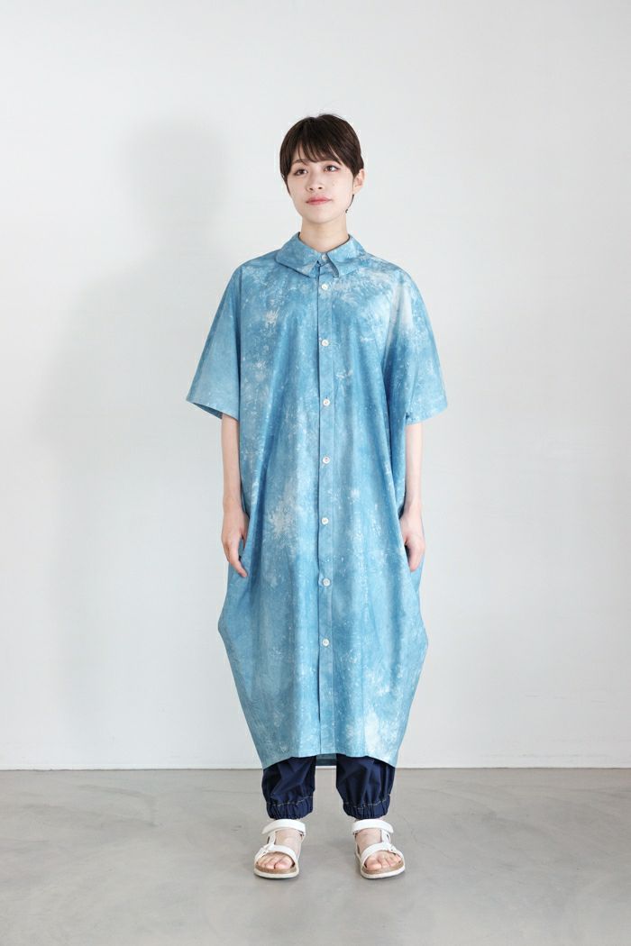 図鑑 <br>藍染クリオネロングシャツ（25SS）