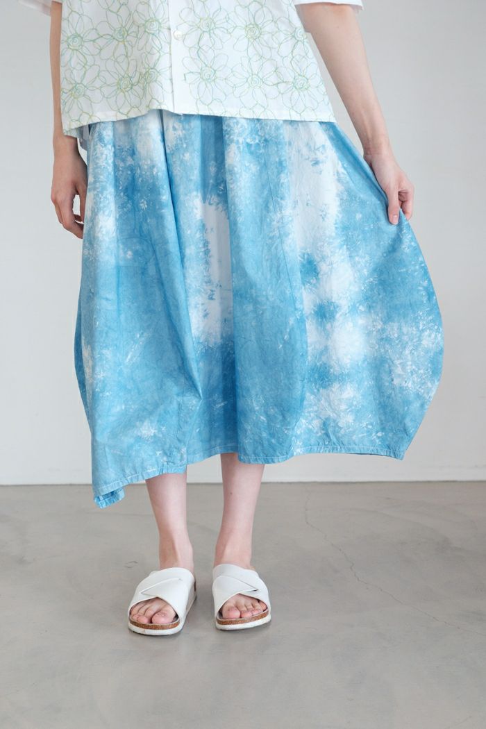 図鑑 <br>藍染バルーンスカート(25SS)