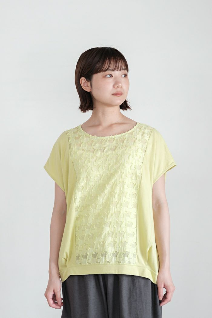 【完売】  marble SUD マーブルシュッド EMB zassou バンドカラーシャツ トップス