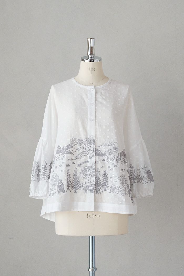 マーブルシュッド☆25SSブラウス marble SUD マーブルシュッド Shirakawagoパフブラウス(25SS