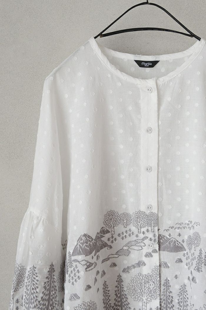 マーブルシュッド☆25SSブラウス marble SUD マーブルシュッド Shirakawagoパフブラウス(25SS
