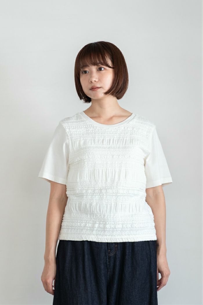 bulle de savon ビュルデサボン <br>ティアードレースTシャツ(25AW)