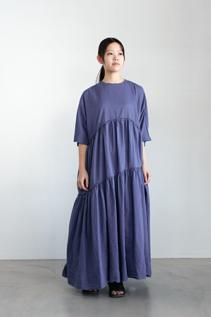 quitan キタン <BR>SQUEESED TIERED DRESS (25SS)