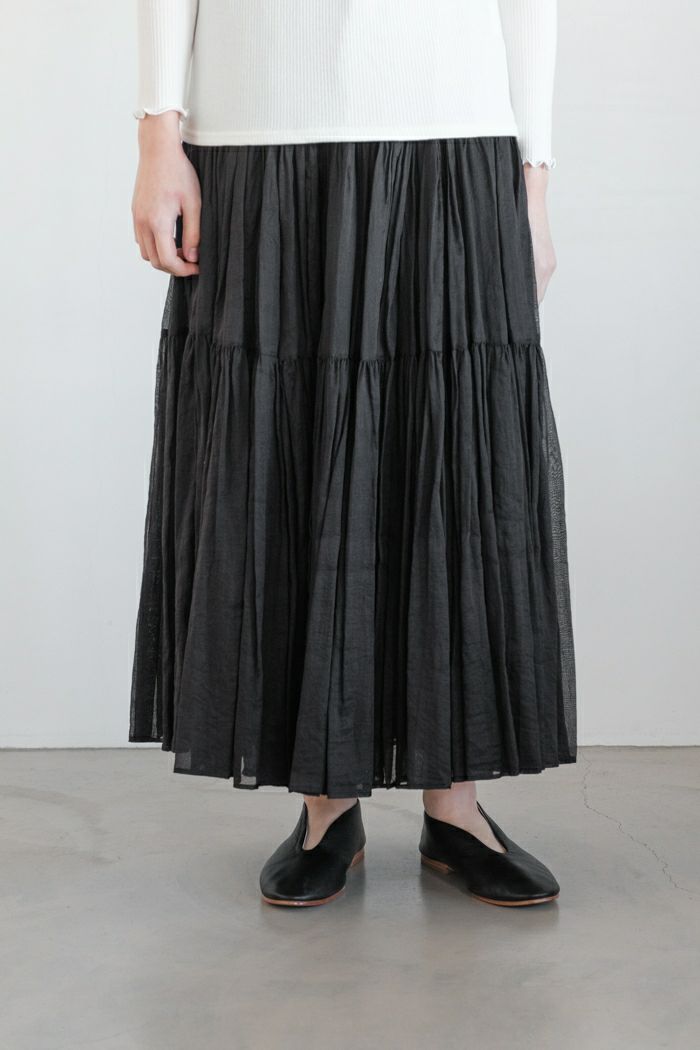 suzuki takayuki スズキタカユキ tiered skirt (25SS) | T.T. GARRET