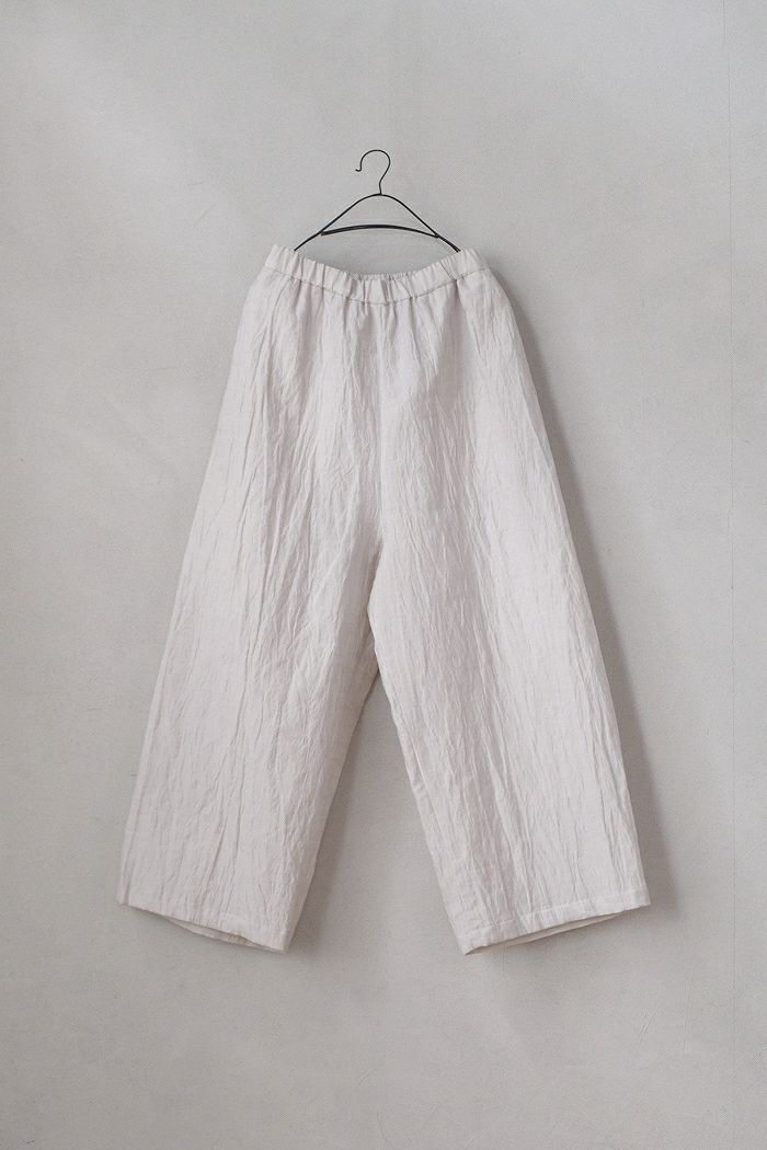 kijinokanosei キジノカノウセイ dokan pants-a white shadow-(25SS