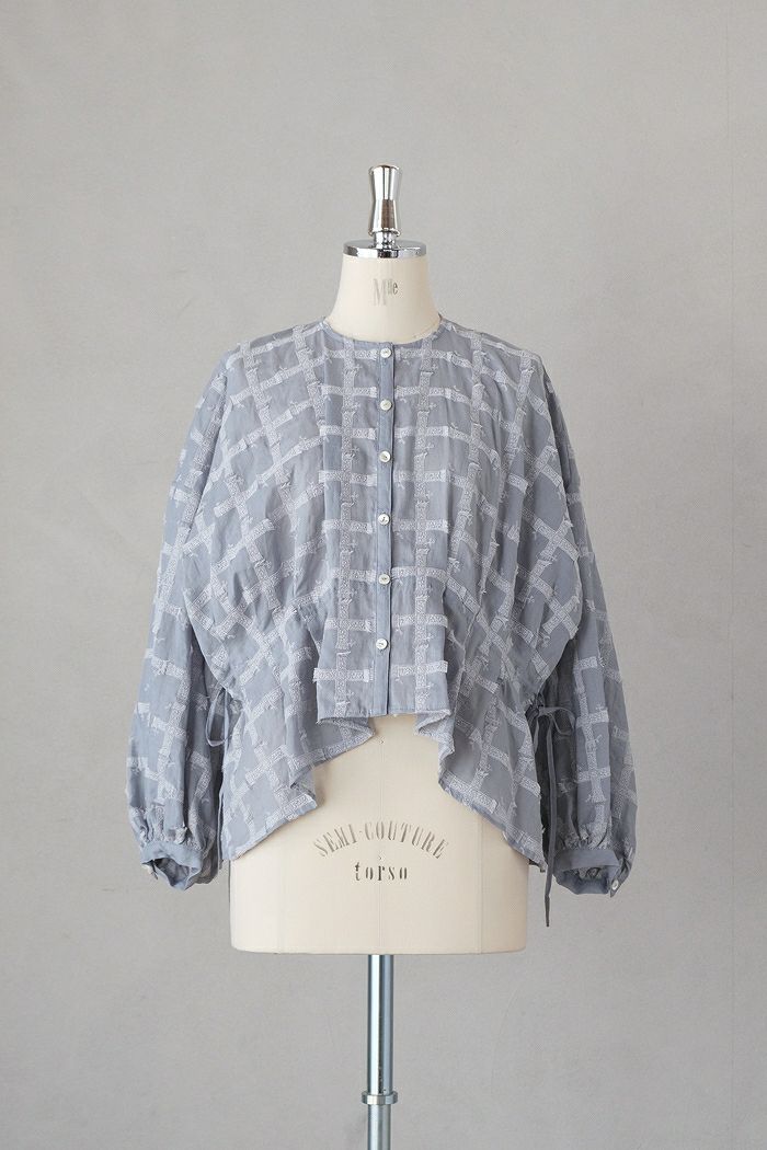 kijinokanosei キジノカノウセイ <br>tuck blouse-fluffy-(25SS)