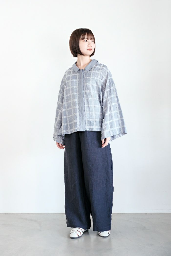 美品 KIJI キジ 日本製 高品質コットンギャザー オーバーサイズ シャツ 白 000000041958-02-m.jpg?t=