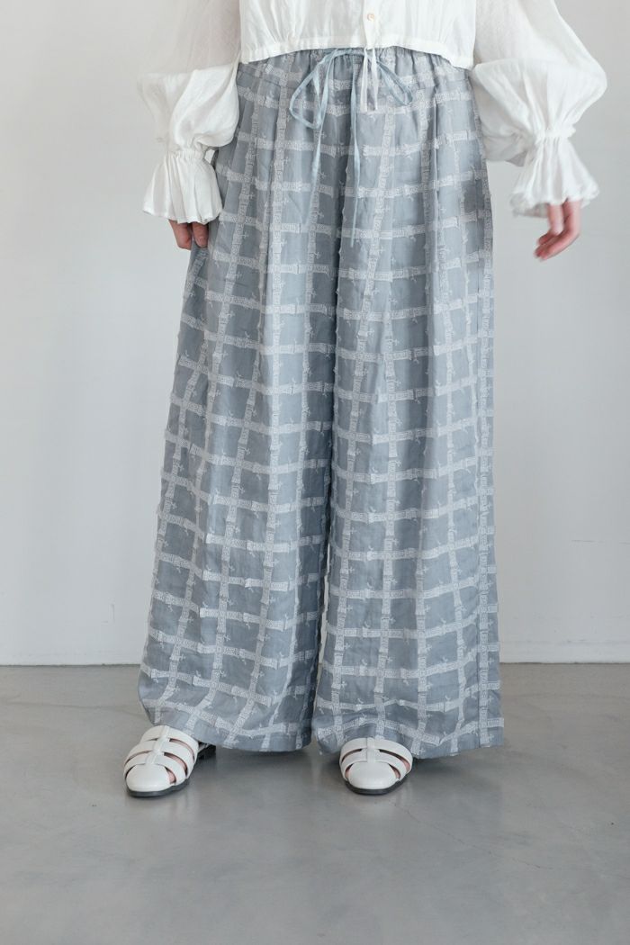 kijinokanosei キジノカノウセイ <br>tuck wide pants-fluffy-(25SS)