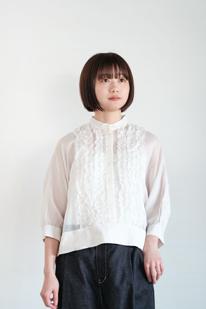 Porter des boutons ポルテデブトン <br>フリルドルマンプルオーバー(25SS)