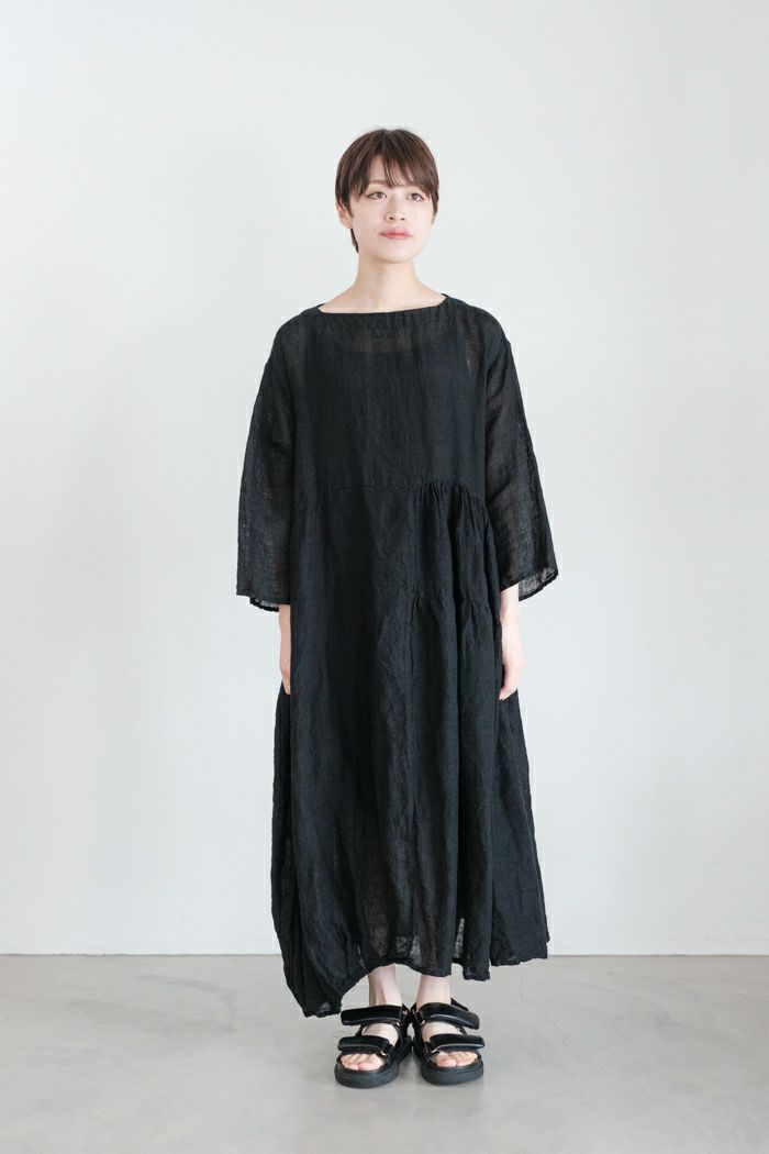AODRESS アオドレス <br>multi gather boat neck dress(25SS)