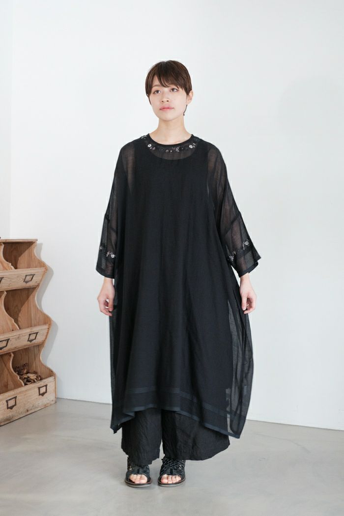 AODRESS アオドレス neck beaded dress with inner derss(25SS) | T.T.