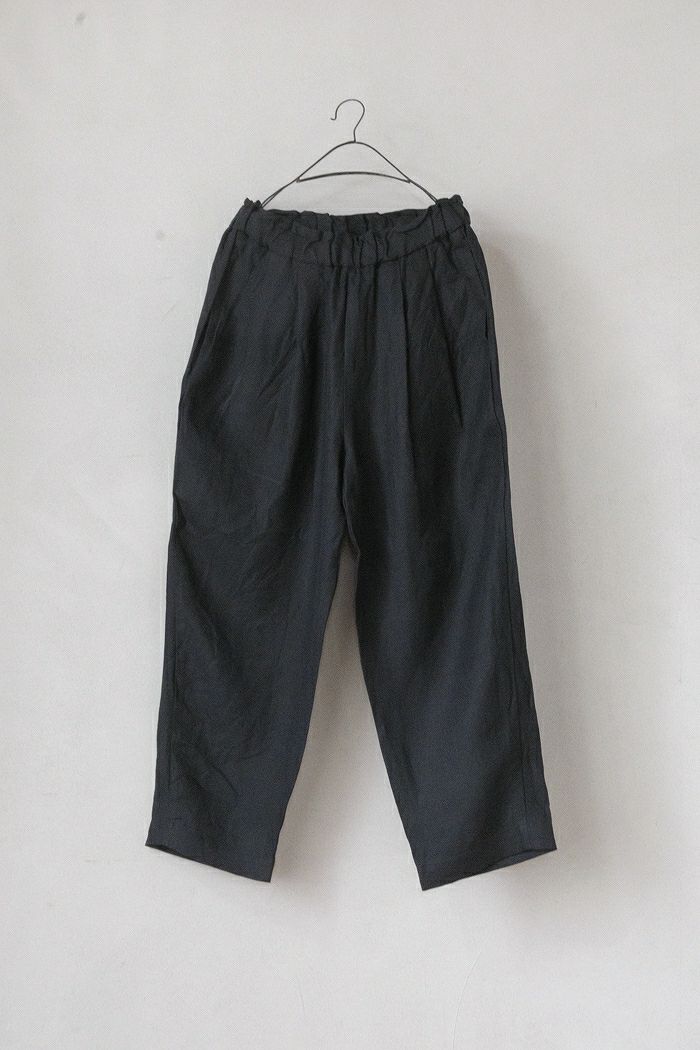 GALERIE TISSU ギャルリティシュ <br>オーガニックリネンツイルタックイージーパンツ(25SS)