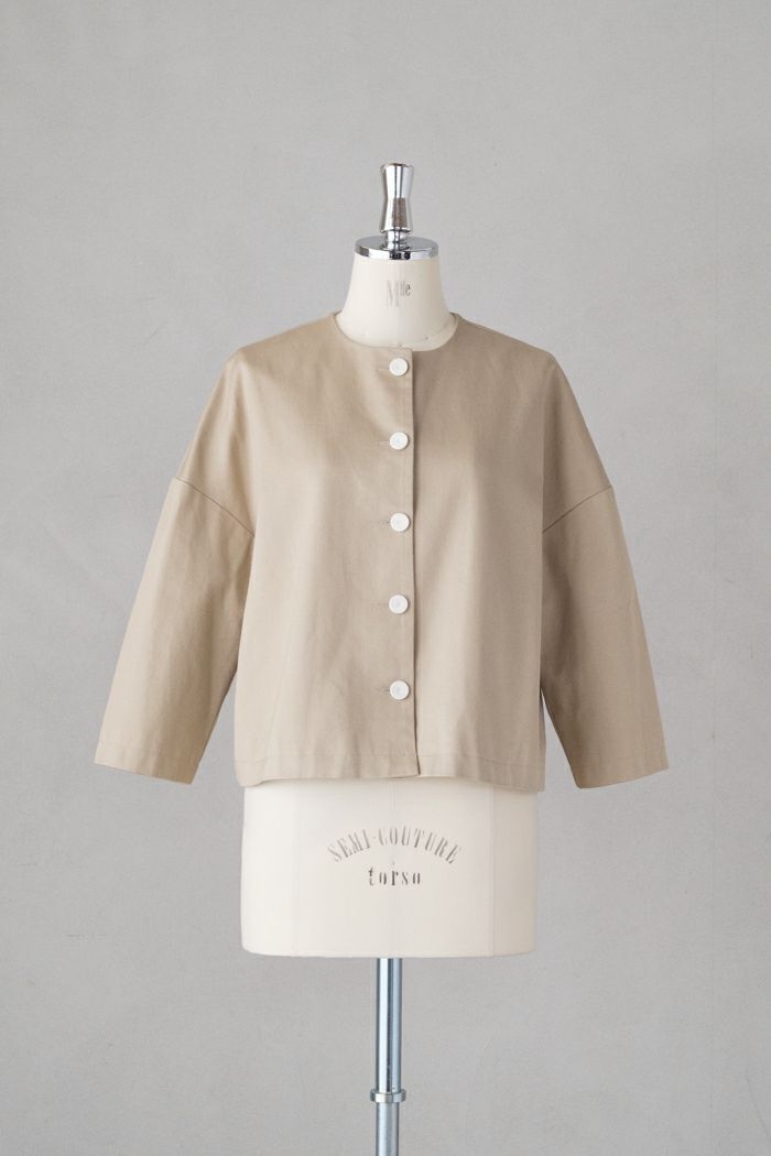 pot and tea ポットアンドティー <br>チノクロスドロップショルダージャケット(25SS/NEW)