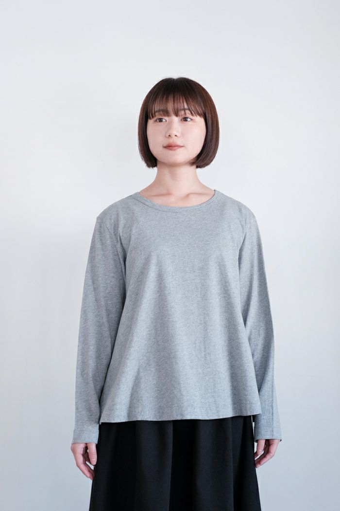 pot and tea ポットアンドティー <br>フレア長袖カットソー(25SS/NEW)
