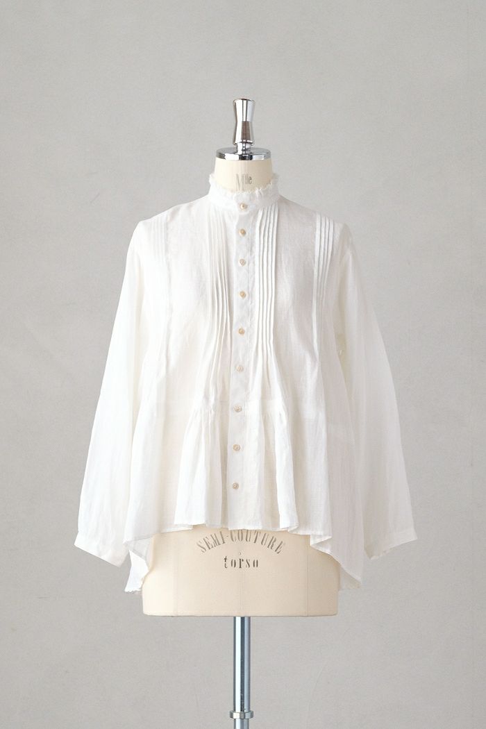 suzuki takayuki スズキタカユキ <BR>pin-tuck blouse(25SS)