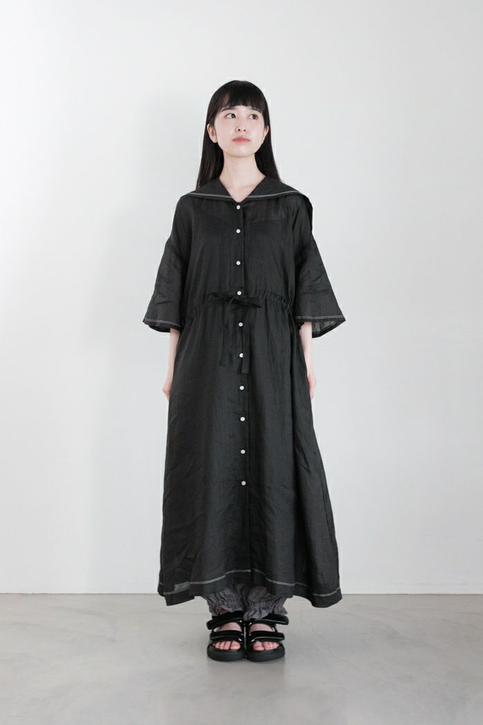 ROBE de PEAU ローブデポー <br>グランドセーラーカラーワンピース(25SS)