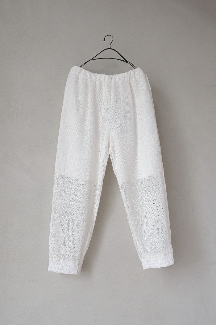 TISSU ティシュ <BR>パッチワークレースジョガーパンツ(25SS)