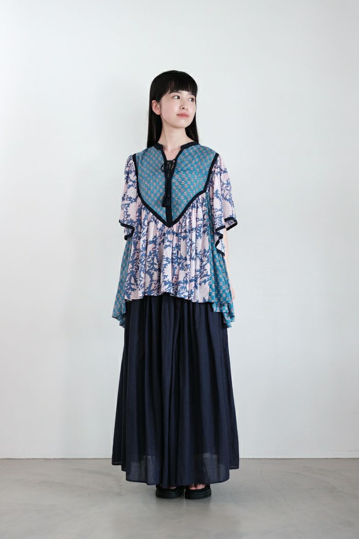 e’ternite’ de Soi-e エテルニテドゥソワ <BR>木版プリントブラウス(25SS)